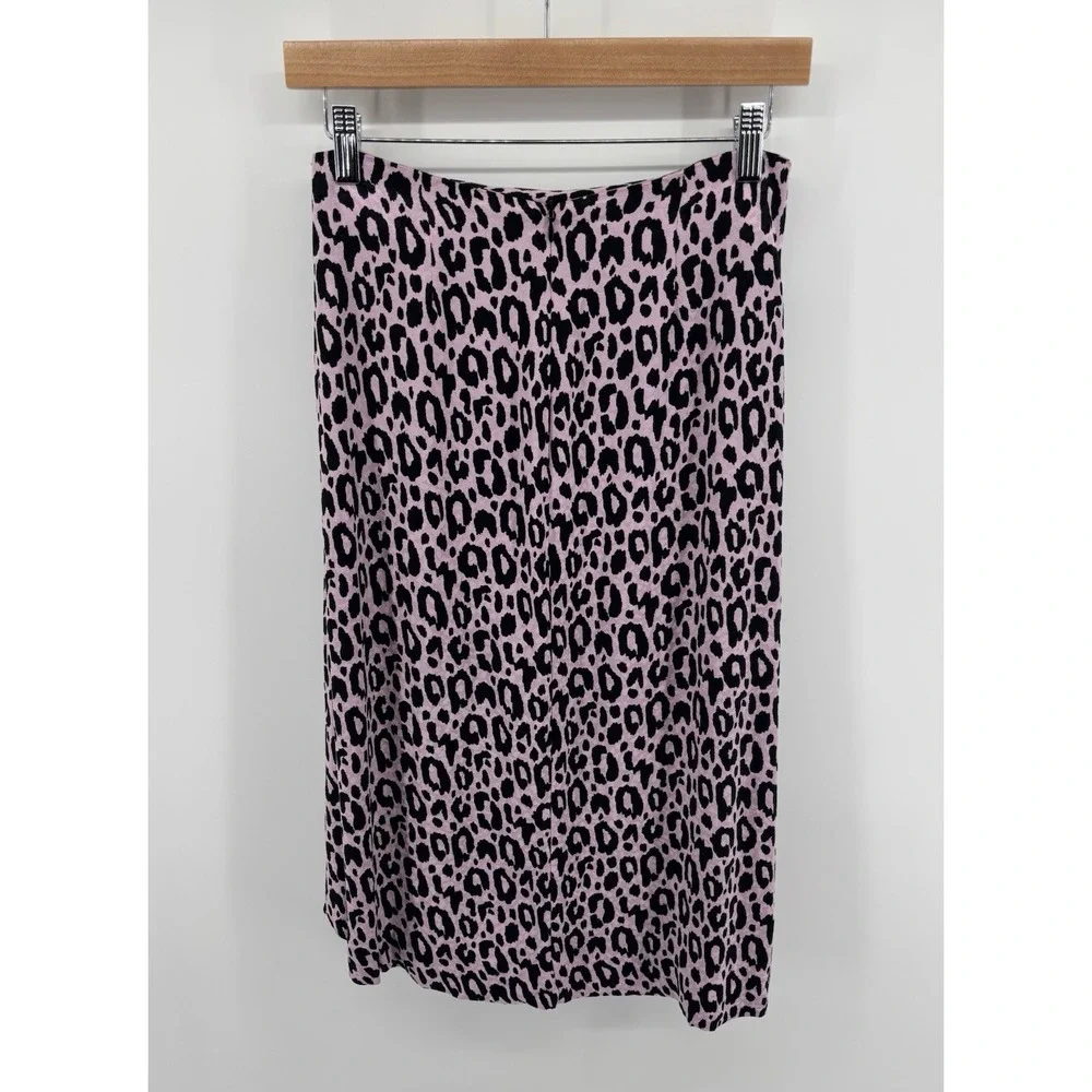 NWOT Maje Jipanta Leopard Print Side Slit Midi Skirt Sz 36 (US S) Hipster $295